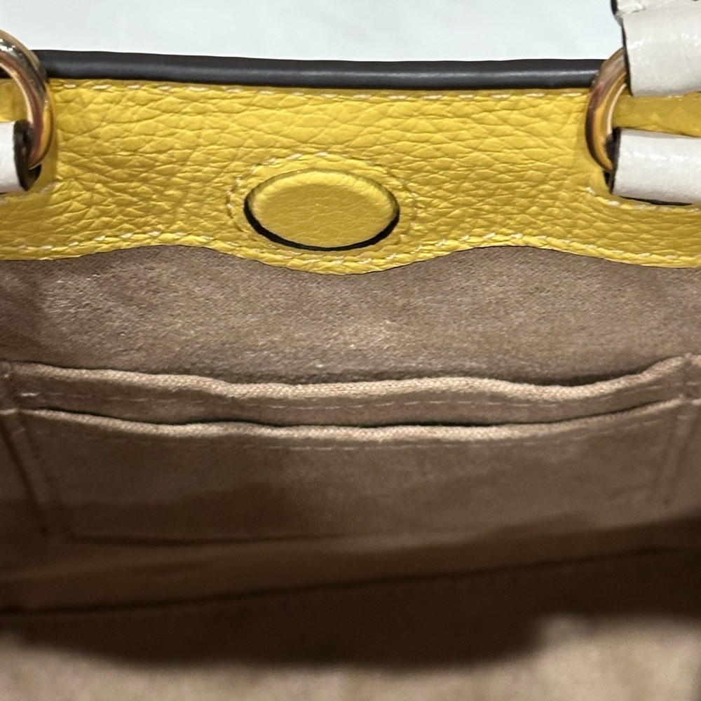 Coach Mini Bag in Yellow and White - Picture 7 of 11